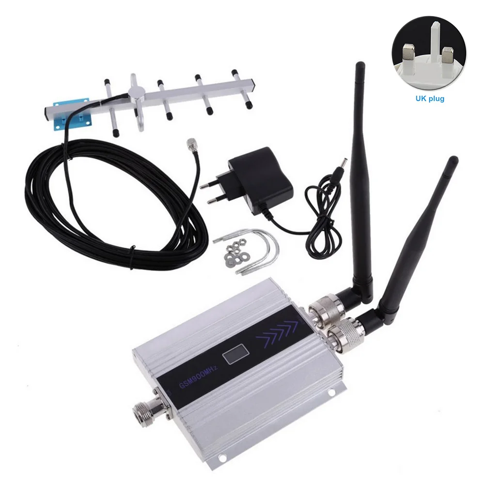 

900Mhz Stable Home Gains Repeater Mobile Phone Signal Booster Kit Office Dual-port Fast Speed Amplifier Full-duplex With Antenna