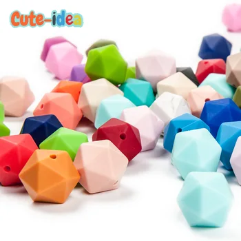 Cute-idea 200pc Silicone Beads Icosahedron Shaped Baby Teether Food Grade Silicone bead For DIY Jewelry Making Necklace/Bracelet
Cute-idea 200pc Silicone Beads Icosahedron Shaped Baby Teether Food Grade Silicone bead For DIY Jewelry Making Necklace/Bracelet