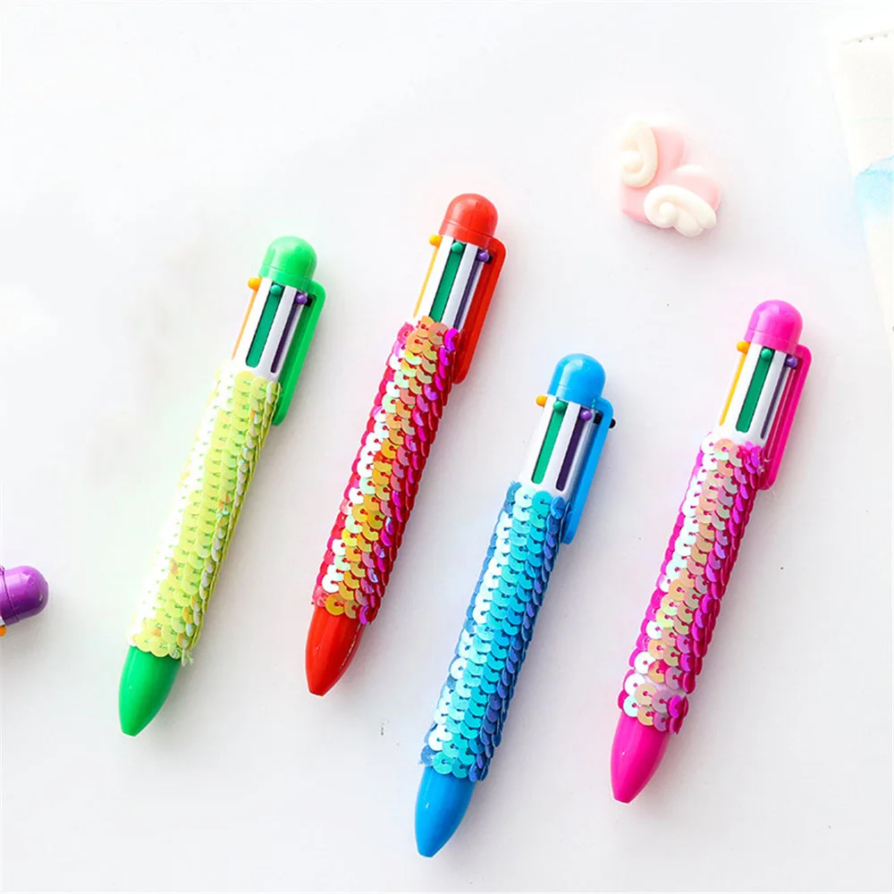 6 In 1 Multi-Color Glitter Sequins Ballpoint Pen Colorful Ink Ball Pen for Kids Gifts Kawaii Stationery School Office Supplies
6 In 1 Multi-Color Glitter Sequins Ballpoint Pen Colorful Ink Ball Pen for Kids Gifts Kawaii Stationery School Office Supplies
