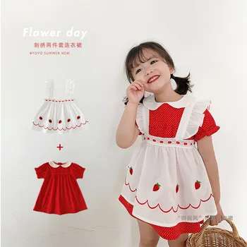 Baby Girls Princess Dresses For Toddler Summer Children Strawberry Embroidery Frocks Girl Peter Pan Collar Top + Dress
Baby Girls Princess Dresses For Toddler Summer Children Strawberry Embroidery Frocks Girl Peter Pan Collar Top + Dress