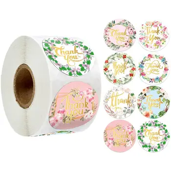 500pcs/roll 1 INCH Thank You Flower Stickers Seal Labels 8 Designs Handmade Sticker for Wedding Christmas Card Decoration 
500pcs/roll 1 INCH Thank You Flower Stickers Seal Labels 8 Designs Handmade Sticker for Wedding Christmas Card Decoration