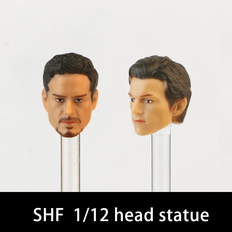 Pete Parker Spiderman and Tony Stark Iron man 1/12 SHF Head Statue Avengers Super hero Accessories toys model
Pete Parker Spiderman and Tony Stark Iron man 1/12 SHF Head Statue Avengers Super hero Accessories toys model