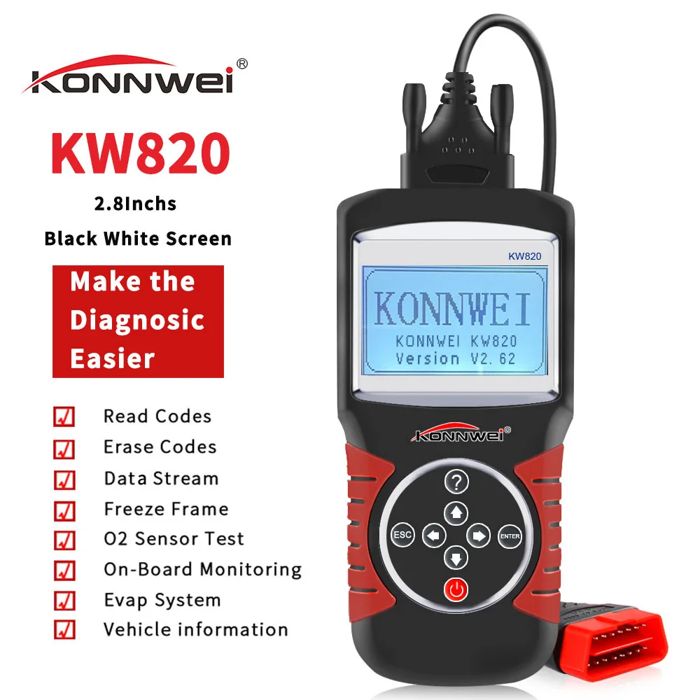 Universal Car Auto EOBD OBD2 OBDII Scanner Diagnostic Tool Engine Fault Code Reader Automotive Diagnostic Scanner Tool