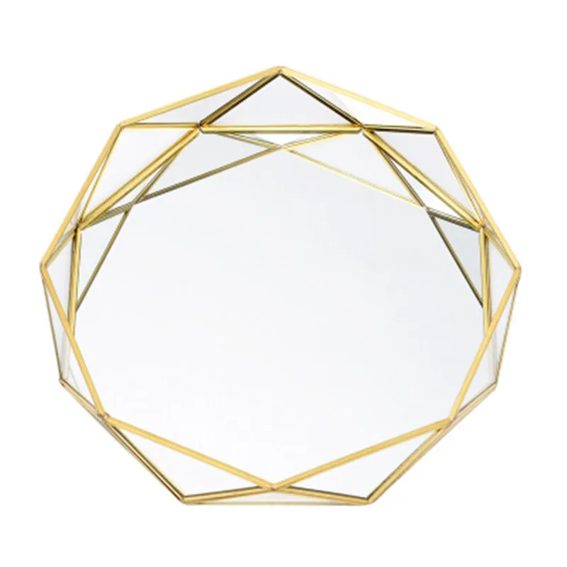 Golden Western Cake Dessert Plates Ins Nordic Geometric Round Glass Plate Cosmetic Jewelry Storage Tray Home Decoration Supplies
Golden Western Cake Dessert Plates Ins Nordic Geometric Round Glass Plate Cosmetic Jewelry Storage Tray Home Decoration Supplies