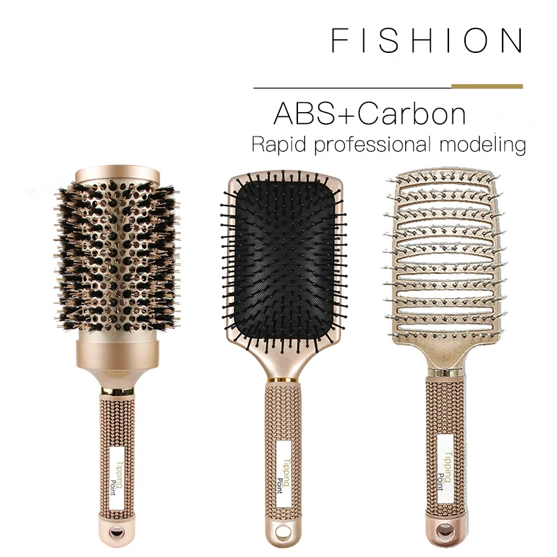 3pcs/set Hair Brush And Comb Set Round Ceramic Ionic Hairdressing Brush Detangling Brush Tail Comb Professional Hair Combs G0316
3pcs/set Hair Brush And Comb Set Round Ceramic Ionic Hairdressing Brush Detangling Brush Tail Comb Professional Hair Combs G0316