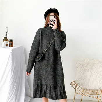 LANMREM 50% off special price mid-length over-knee thickened pullover loose sweater skirt half-height collar sweater
LANMREM 50% off special price mid-length over-knee thickened pullover loose sweater skirt half-height collar sweater