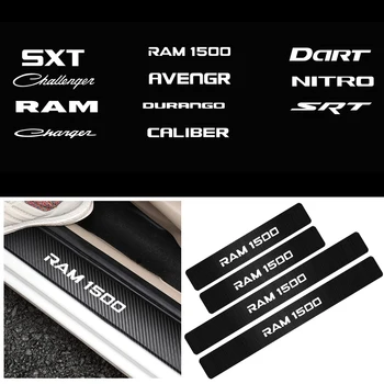 Car styling 4pcs/Set Door Sill Protector Carbon fiber Sticker For Dodge RAM 1500 Charger SXT SRT Challenger Auto Emblem Decals
Car styling 4pcs/Set Door Sill Protector Carbon fiber Sticker For Dodge RAM 1500 Charger SXT SRT Challenger Auto Emblem Decals