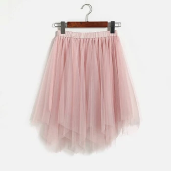 Irregular Voile Cake Skirt Women's Double Mini Solid Elastic Waist Ball Gown 2020 Spring Summer Fashion Sweet Skirts Female 
Irregular Voile Cake Skirt Women's Double Mini Solid Elastic Waist Ball Gown 2020 Spring Summer Fashion Sweet Skirts Female