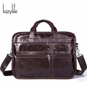 LAZYLIFE men's briefcase bag men's genuine leather laptop bag business tote for document office portable laptop shoulder bag
LAZYLIFE men's briefcase bag men's genuine leather laptop bag business tote for document office portable laptop shoulder bag