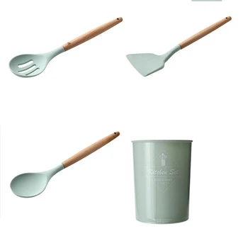 Economical Durable Practical Heat Resistant Silicone Kitchenware Kitchen Tool Cookware Sets Wooden Handle ds99
Economical Durable Practical Heat Resistant Silicone Kitchenware Kitchen Tool Cookware Sets Wooden Handle ds99