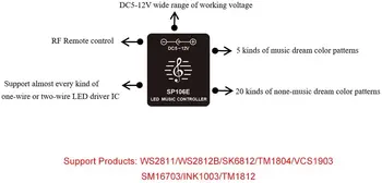 SP106E 9 Keys LED Music Controller DC5V-12V WS2811/WS2812B/SK6812/TM1804/VCS1903/SM16703/INK1003/TM1812 Magic LED Tape Digital
SP106E 9 Keys LED Music Controller DC5V-12V WS2811/WS2812B/SK6812/TM1804/VCS1903/SM16703/INK1003/TM1812 Magic LED Tape Digital