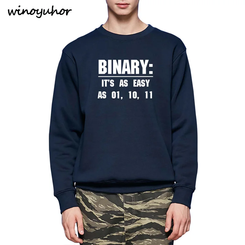 Binary It's As Easy As 01 10 11 Funny Mens Crew Neck Hoodies Nerd Geek Computing Science Long Sleeve Sweatshirts Camisetas
Binary It's As Easy As 01 10 11 Funny Mens Crew Neck Hoodies Nerd Geek Computing Science Long Sleeve Sweatshirts Camisetas