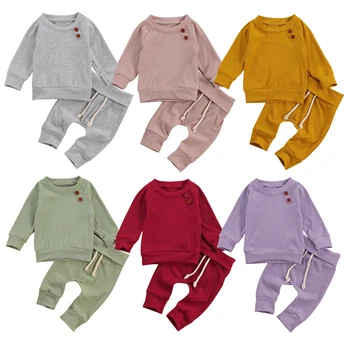 2020 Basic Suit For Newborn Baby Girl Boy 2-piece Outfit Set Long Sleeve Solid Color Top and Pants Set
2020 Basic Suit For Newborn Baby Girl Boy 2-piece Outfit Set Long Sleeve Solid Color Top and Pants Set