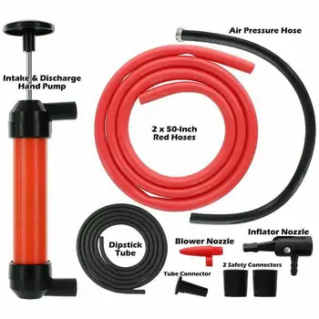 Multi-Purpose Siphon Transfer Pump Kit with Dipstick Tube Fluid Fuel Extractor Suction Tool for Oil Gasoline Water Liquids
Multi-Purpose Siphon Transfer Pump Kit with Dipstick Tube Fluid Fuel Extractor Suction Tool for Oil Gasoline Water Liquids