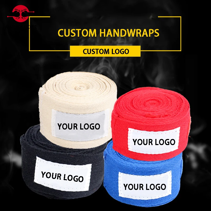 

Custom MMA Hand Wraps Boxing 3/5M Muay Thai Kickboxing Bandages Boxer Sports Tapes Cotton Combat Sanda Taekwondo Wrist Wraps