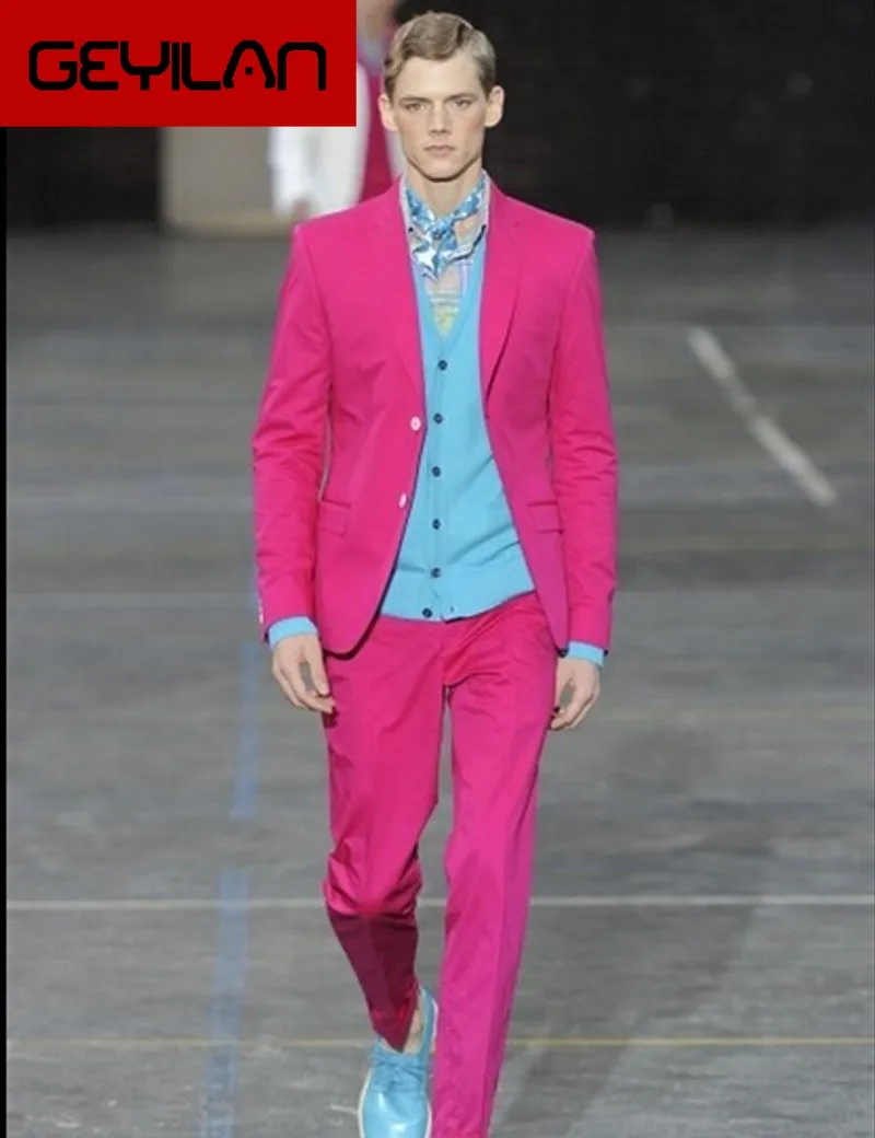 Hot Pink Notch Lapel Two Buttons Suits Men Custome Homme Fashion Tuxedos High Quality New Arrival2016Terno Slim Fit(Jacket+Pant)
Hot Pink Notch Lapel Two Buttons Suits Men Custome Homme Fashion Tuxedos High Quality New Arrival2016Terno Slim Fit(Jacket+Pant)