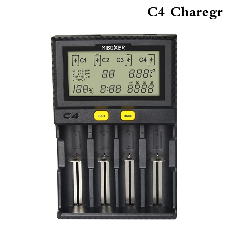 MiBoxer C4 зарядное устройство Ni-MH литиевая батарея с AA AAA 18650 разрядка тестовая
