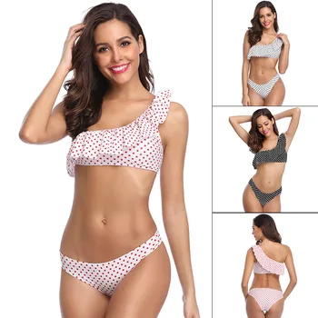 Dot Bikini Set 2019 Women Ruffle Swimsuit One Should Swimwear Female High Cut Bathing Suit May Swimming Suit
Dot Bikini Set 2019 Women Ruffle Swimsuit One Should Swimwear Female High Cut Bathing Suit May Swimming Suit