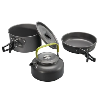 Outdoor Camping Portable Aluminum Alloy Cookware Utensils Kettle Pot Frying Pan Cooking Tableware Set
Outdoor Camping Portable Aluminum Alloy Cookware Utensils Kettle Pot Frying Pan Cooking Tableware Set