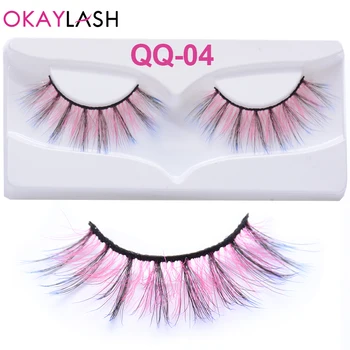 OKAYLASH Pink Red Color Fake Eyelashes Makeup Halloween Cosmetic Eyelash Cosplay Party False Rainbow Strip Lashes
OKAYLASH Pink Red Color Fake Eyelashes Makeup Halloween Cosmetic Eyelash Cosplay Party False Rainbow Strip Lashes