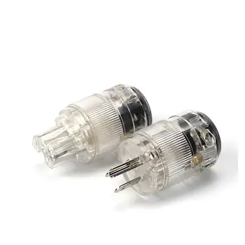 Hifi US Clear Rhodium Plated Copper Male Plug Hifi Power Connector Plug Jack Socket Audio Power Socket American
Hifi US Clear Rhodium Plated Copper Male Plug Hifi Power Connector Plug Jack Socket Audio Power Socket American