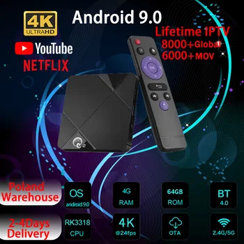 Q2 Android TV BOX RK3318 Lifetime IPTV Box Android 9.0 8000+tv program IPTV Subscription smart tv 4GB+64GB tv box Netflix 4k TV
Q2 Android TV BOX RK3318 Lifetime IPTV Box Android 9.0 8000+tv program IPTV Subscription smart tv 4GB+64GB tv box Netflix 4k TV