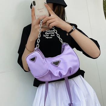 Luxury Chain Women Handbag Purse 2020 New Fashion Messenger Bag Designer Brand Female Shoulder Crossbody Bag Nylon Clutch Bag 
Luxury Chain Women Handbag Purse 2020 New Fashion Messenger Bag Designer Brand Female Shoulder Crossbody Bag Nylon Clutch Bag