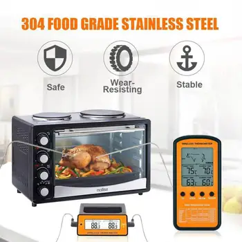MeterMall Wireless Remote Dual Probe Digital Cooking Meat Food Oven Thermometer for Grilling Smoker BBQ
MeterMall Wireless Remote Dual Probe Digital Cooking Meat Food Oven Thermometer for Grilling Smoker BBQ