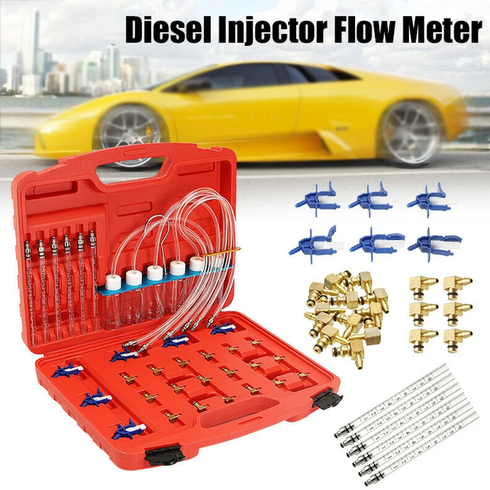 Tool Common Rail Measurement Injector Adaptor Set Car Tester Professional Identify 6 Cylinder Leak Off Flow Meter Kit | Автомобили и