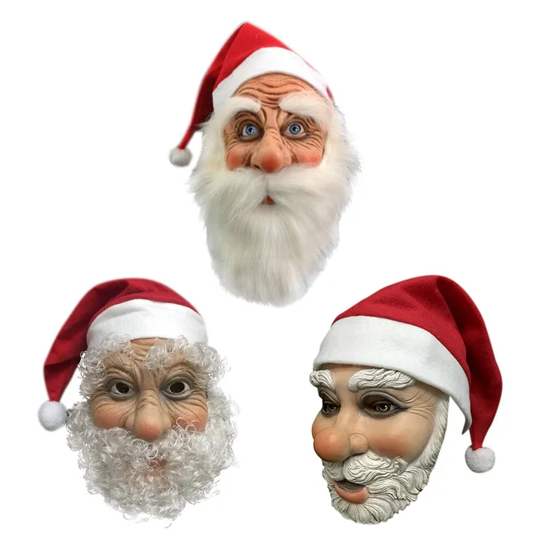 Santa Claus Latex Mask Simulation Full Face Head Cover With Red Cap For Christmas christmas mask santa in red hat
Santa Claus Latex Mask Simulation Full Face Head Cover With Red Cap For Christmas christmas mask santa in red hat