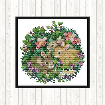 Three Little Rabbits DIY Needlepoint Embroidery Needlework Sets Counted 14ct 11CT Cross Stitch Wall Home Decor Cross Stitch Kits
Three Little Rabbits DIY Needlepoint Embroidery Needlework Sets Counted 14ct 11CT Cross Stitch Wall Home Decor Cross Stitch Kits