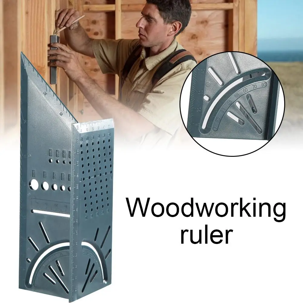New Plastic Woodworking Tool 3D Angle Ruler Woodcraft Scriber T-type Multifunctional 90 Degree Ruler Angle Measure Tool
New Plastic Woodworking Tool 3D Angle Ruler Woodcraft Scriber T-type Multifunctional 90 Degree Ruler Angle Measure Tool