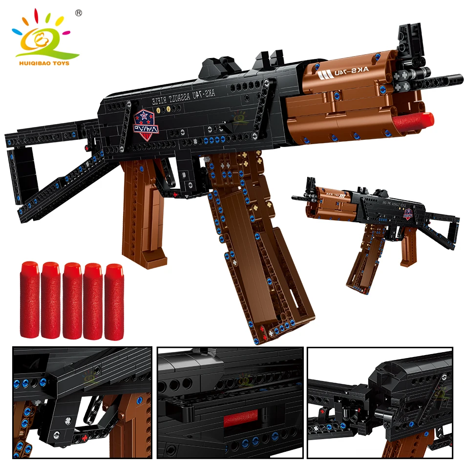 HUIQIBAO TOYS 881Pcs Automatic Rifle Weapon Gun Model Building Blocks Set Technic Bricks City Military DIY Toy For Children Boy
HUIQIBAO TOYS 881Pcs Automatic Rifle Weapon Gun Model Building Blocks Set Technic Bricks City Military DIY Toy For Children Boy