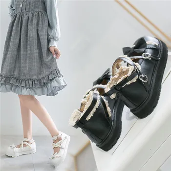 Japanese lolita Pu leather shoes Harajuku style flat-bottom girl's shoes Lovely Style A 
Japanese lolita Pu leather shoes Harajuku style flat-bottom girl's shoes Lovely Style A