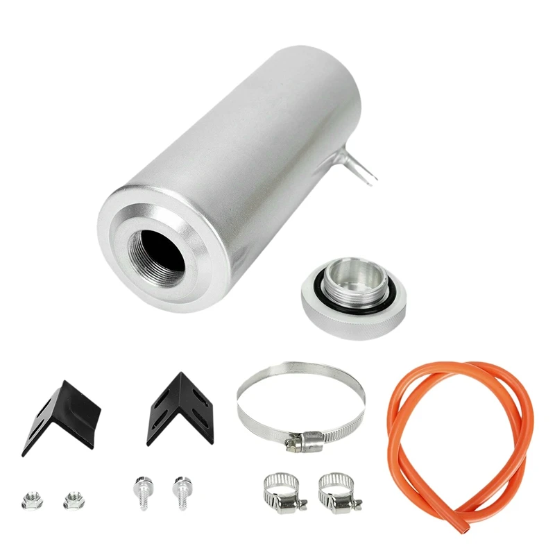 800Ml Universal Radiator Coolant Aluminum Catch Tank Overflow Reservoir Set