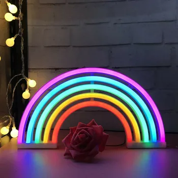 Fashion Colorful Rainbow led neon sign light holiday Xmas party wedding decorations kids room night lamp home wall Decor 
Fashion Colorful Rainbow led neon sign light holiday Xmas party wedding decorations kids room night lamp home wall Decor