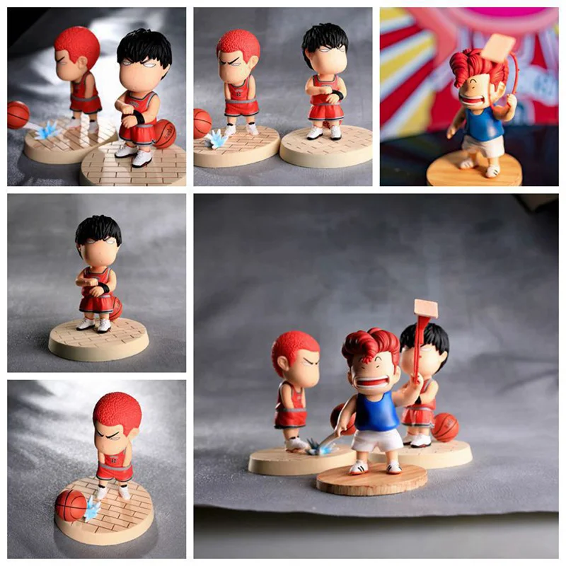 10cm Anime SLAM DUNK Sakuragi Hanamichi Kaede Rukawa Action Figure 11# 10# PVC Q Version Collection Model Dolls Toys for Gifts
10cm Anime SLAM DUNK Sakuragi Hanamichi Kaede Rukawa Action Figure 11# 10# PVC Q Version Collection Model Dolls Toys for Gifts