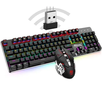104 Keys Backlight Games Mechanical Wireless Keyboard With + 3600DPI Mouse Mice For Windows Xp For Mac Os #20
104 Keys Backlight Games Mechanical Wireless Keyboard With + 3600DPI Mouse Mice For Windows Xp For Mac Os #20