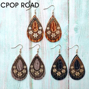 Cpop Vintage Embossing Cowhide Leather Earrings for Women Boho Metal Accessories Textured Western Style Leather Earrings Jewelry
Cpop Vintage Embossing Cowhide Leather Earrings for Women Boho Metal Accessories Textured Western Style Leather Earrings Jewelry