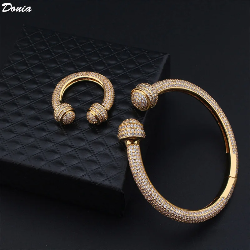 Donia jewelry Fashion luxury ladies bracelet inlaid with aaa zircon bracelet zircon ring set Joker atmospheric hand jewelry
Donia jewelry Fashion luxury ladies bracelet inlaid with aaa zircon bracelet zircon ring set Joker atmospheric hand jewelry