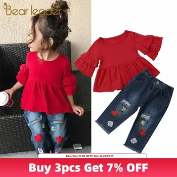 Bear Leader Fashion Summer Casual Clothes Sets 1-6Y Toddler Baby Girls Petal Sleeve Red T-Shirts Tops Floral Print Hole Pants
Bear Leader Fashion Summer Casual Clothes Sets 1-6Y Toddler Baby Girls Petal Sleeve Red T-Shirts Tops Floral Print Hole Pants