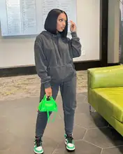 Dark Gray Tracksuit Women Two-piece Set Solid Hoodie + Bodycon Sweatpants Sports Jogger Casual Suit Bulk Item In Wholesale Lots
Dark Gray Tracksuit Women Two-piece Set Solid Hoodie + Bodycon Sweatpants Sports Jogger Casual Suit Bulk Item In Wholesale Lots