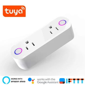 Smart Plug Wifi Tuya Smart Life Socket 15A US Plug 2in1 Dual Outlet Energy Monitoring Compatible W/ Alexa Echo/Google Home/IFTTT
Smart Plug Wifi Tuya Smart Life Socket 15A US Plug 2in1 Dual Outlet Energy Monitoring Compatible W/ Alexa Echo/Google Home/IFTTT