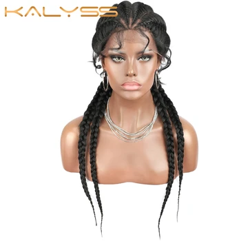 Kalyss 26 inches Braided Wigs Synthetic Lace Front Wig for Black Women Box Braid Wig Afro American Women's Wigs Faux Locs Wig
Kalyss 26 inches Braided Wigs Synthetic Lace Front Wig for Black Women Box Braid Wig Afro American Women's Wigs Faux Locs Wig