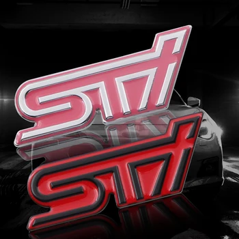 3D Excellent Smooth Glossy Metal STI Emblem Badge Sticker for Subaru XV Legacy Forester Impreza STI WRX Car-Styling Accessories