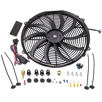 16" 3000 CFM 10 Blades Radiator Fan Thermostat Wiring Switch Relay Kit New 
16" 3000 CFM 10 Blades Radiator Fan Thermostat Wiring Switch Relay Kit New