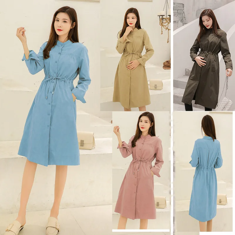 Tops Fashion Models Nursing Mid-length Fashion Mom Cold Versatile Trench Coat-Style Mid-length Shirt Dress-Trench Coat Loose-Fit
Tops Fashion Models Nursing Mid-length Fashion Mom Cold Versatile Trench Coat-Style Mid-length Shirt Dress-Trench Coat Loose-Fit