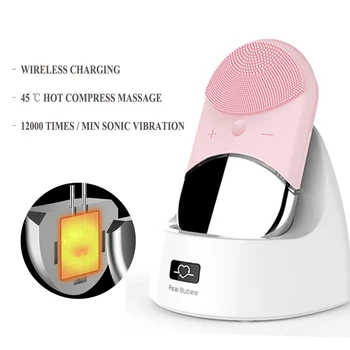 Electric Face Cleansing Brush Silicone Sonic Vibration Face Cleaner Heating Deep Pore Cleaning Waterproof Massage For All Skin
Electric Face Cleansing Brush Silicone Sonic Vibration Face Cleaner Heating Deep Pore Cleaning Waterproof Massage For All Skin
