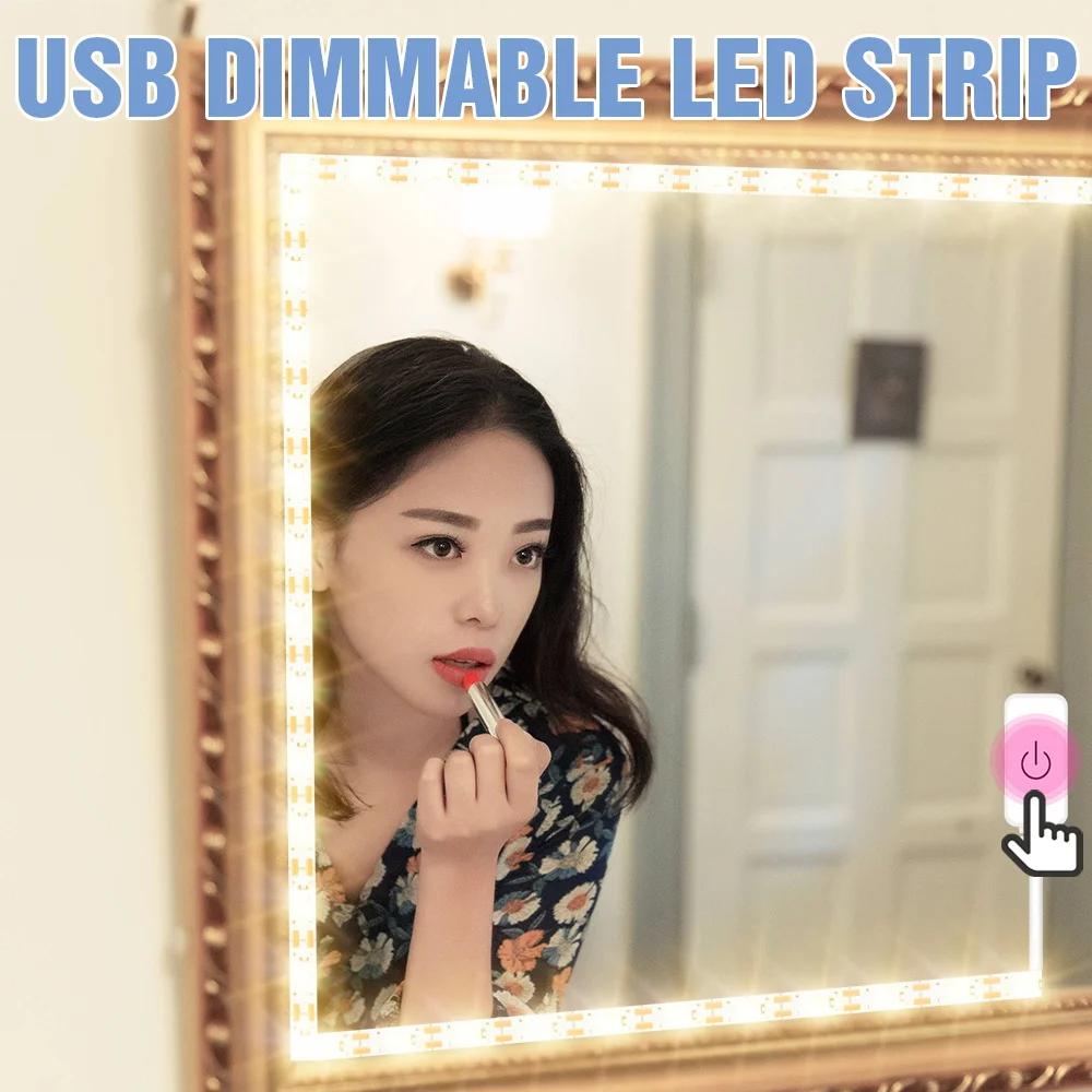 CanLing Makeup Table Lamp Led Mirror Light USB 5V Vanity Makeup Mirror Lights 1M 2M 3M 4M 5M Dressing Table Cosmetic Beauty Lamp
CanLing Makeup Table Lamp Led Mirror Light USB 5V Vanity Makeup Mirror Lights 1M 2M 3M 4M 5M Dressing Table Cosmetic Beauty Lamp
