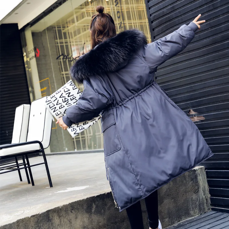 Super Warm Winter Down Coat Women Long Hooded Duck Down Jacket Large Raccoon Fur Loose Parkas campera pluma mujer LX2246
Super Warm Winter Down Coat Women Long Hooded Duck Down Jacket Large Raccoon Fur Loose Parkas campera pluma mujer LX2246